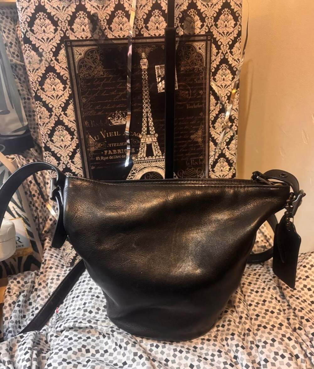 COACH Bleecker Leather Very Soft Port Duffle Feed Bucket 32282 Shoulder Bag